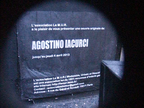 agostino lacurci, le grand jeu, le mur, association, street art, paris, rue oberkampf, m.u.r.