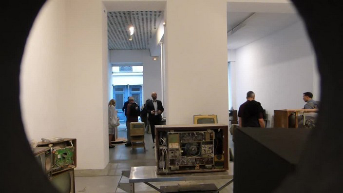 galerie anne de villepoix, wolf vostell, endogen depression, téléviseurs, laica, béton, dinde, fluxus