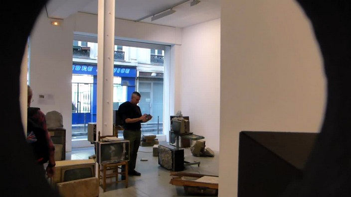 galerie anne de villepoix, wolf vostell, endogen depression, téléviseurs, laica, béton, dinde, fluxus